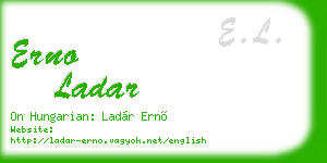 erno ladar business card