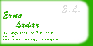 erno ladar business card